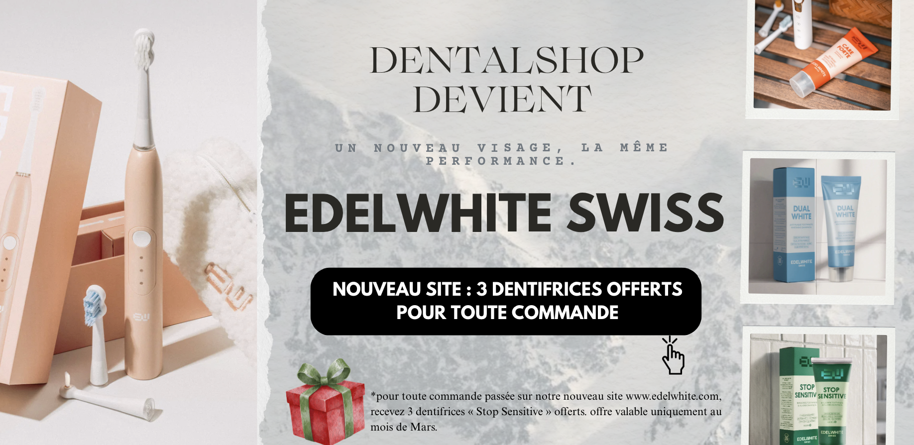 Offre de lancement - Nouveau site - Edelwhiteswiss